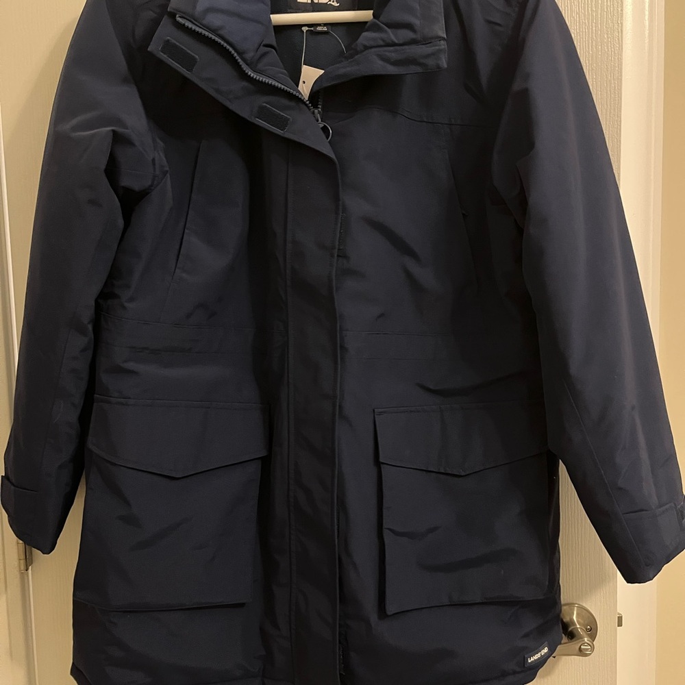 Lands' End winter squall coat (deep sea navy) - NEW w/tags